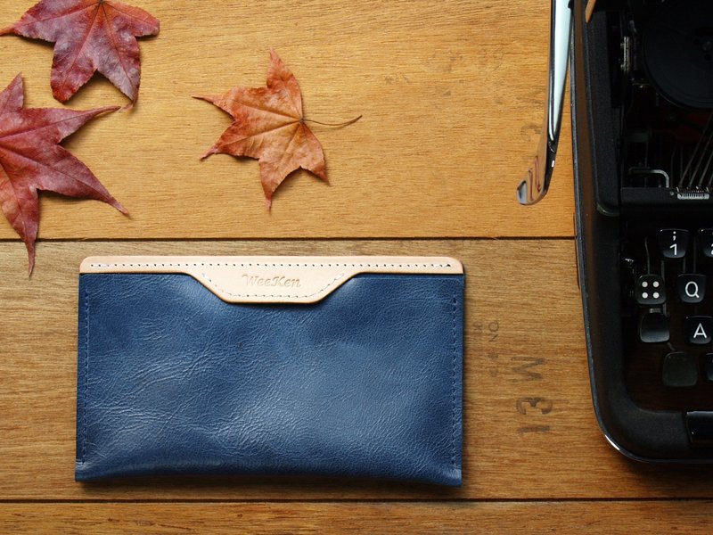 [ weeken 维肯 ] iPhone 7 plus - Navy Blue 手工真皮手机套 (免费刻印英文名) - 手机壳/手机套 - 真皮 蓝色