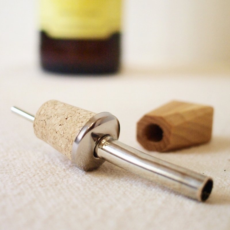 芬兰 VJ Wooden 手工 木制 注酒器 油罐嘴 倒酒器 - 其他 - 木头 咖啡色