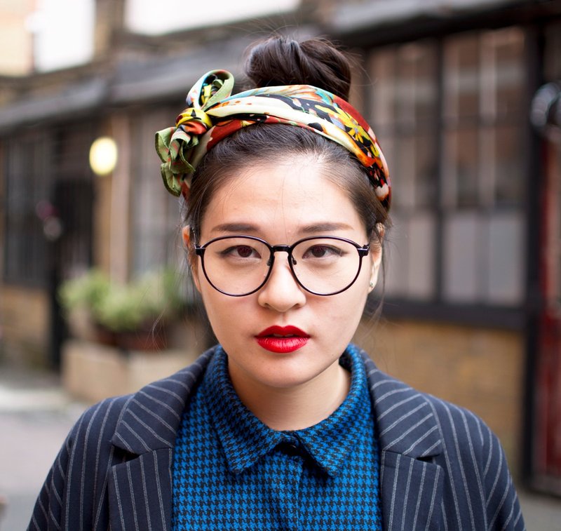 丝巾 蚕丝围巾 手绘植物花卉丝巾 领巾 发带 母亲节礼物 - 丝巾 - 丝．绢 红色