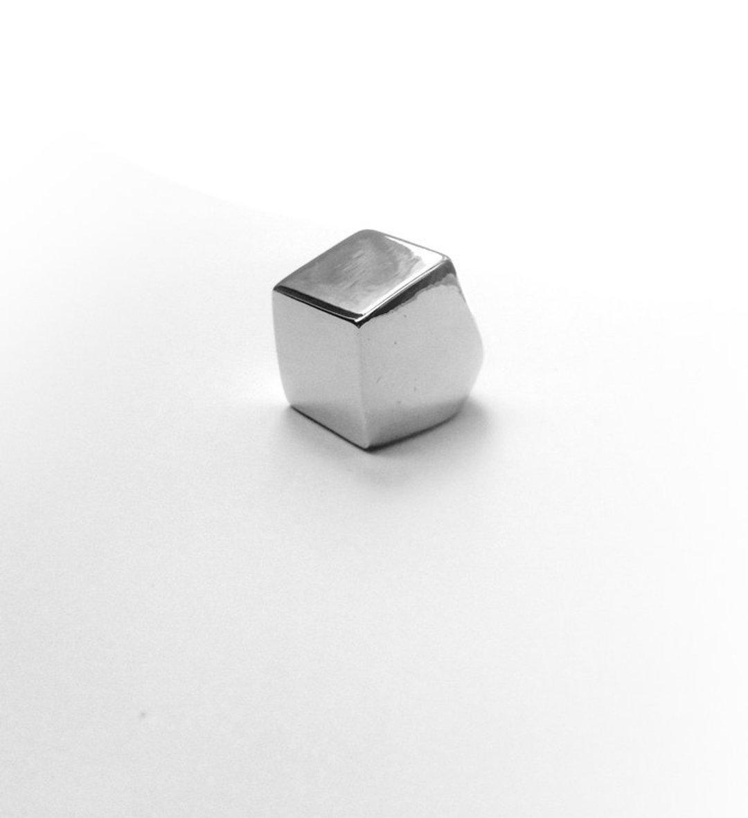 立体空心方块金属戒指 - 戒指 - 其他金属 灰色