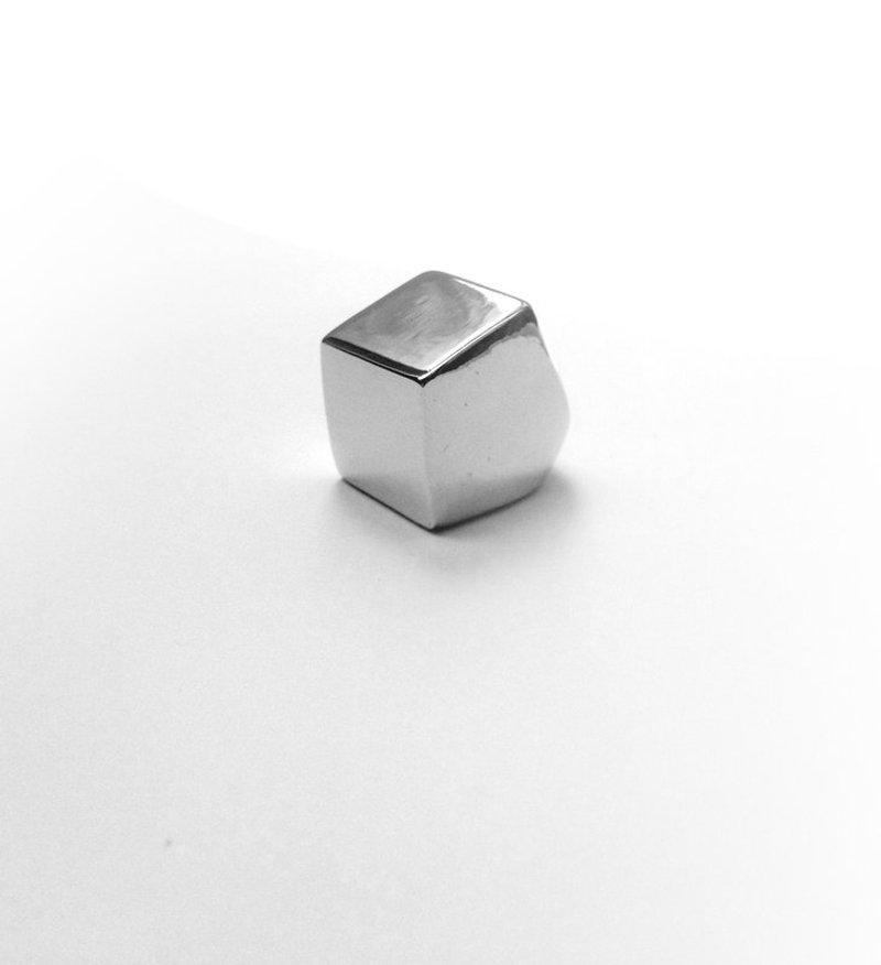 立体空心方块金属戒指 - 戒指 - 其他金属 灰色