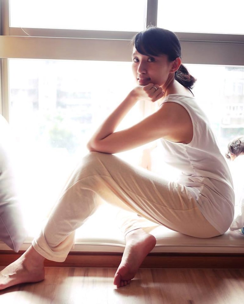 【冶绿】有机彩棉 长裤 (棕彩/绿彩) - 女装长裤 - 棉．麻 绿色