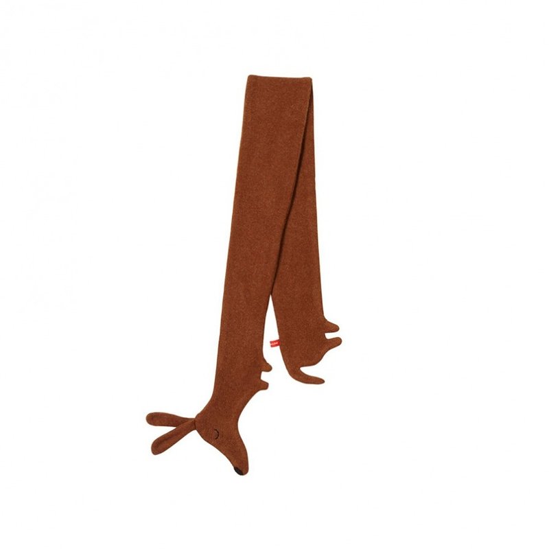 【冬季特卖】Sausage Dog 纯羊毛围巾-棕 | Donna Wilson - 围巾/披肩 - 其他材质 咖啡色