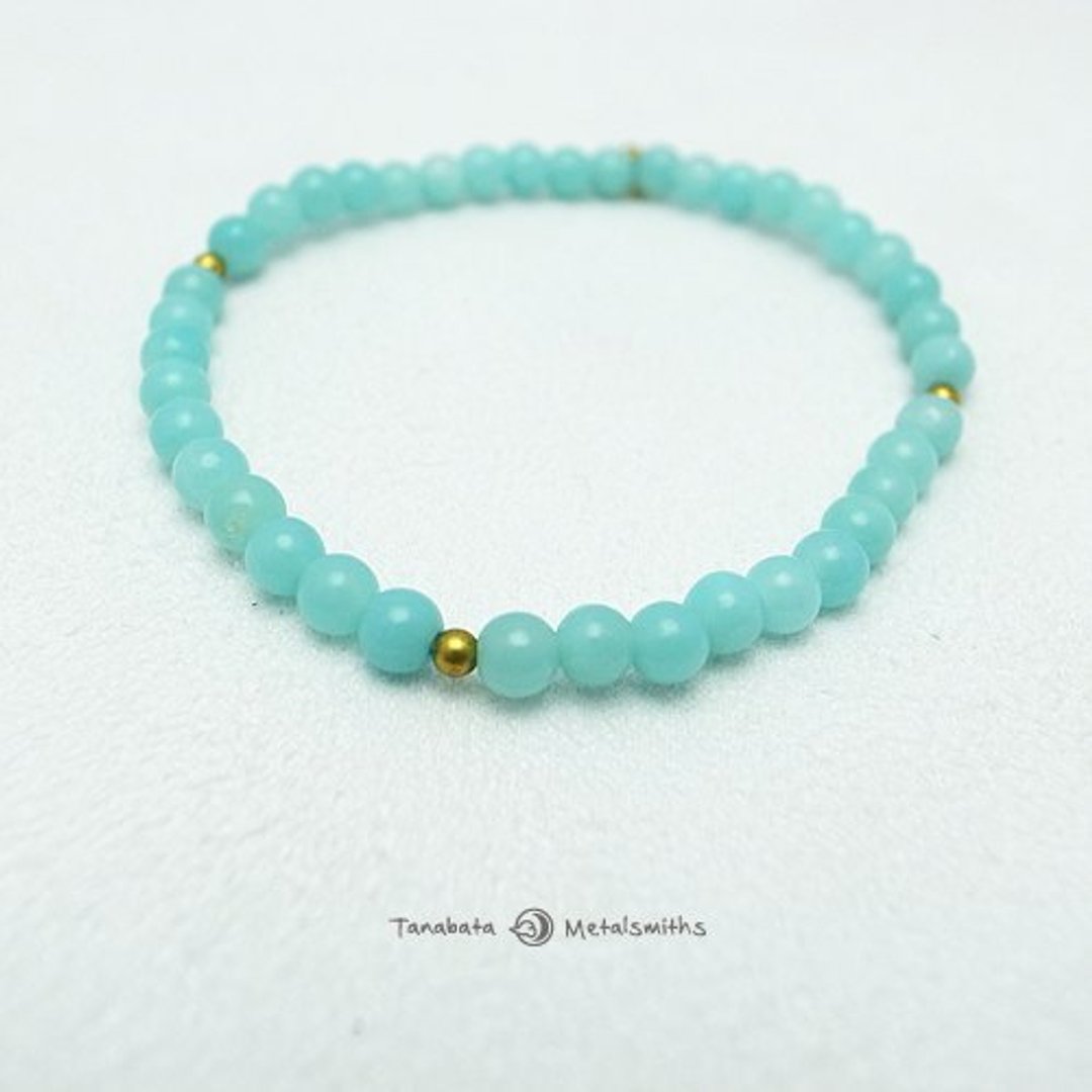 ☽柒夕手作☽4mm天然天河石手链 - 金工/饰品 - 其他材质 绿色
