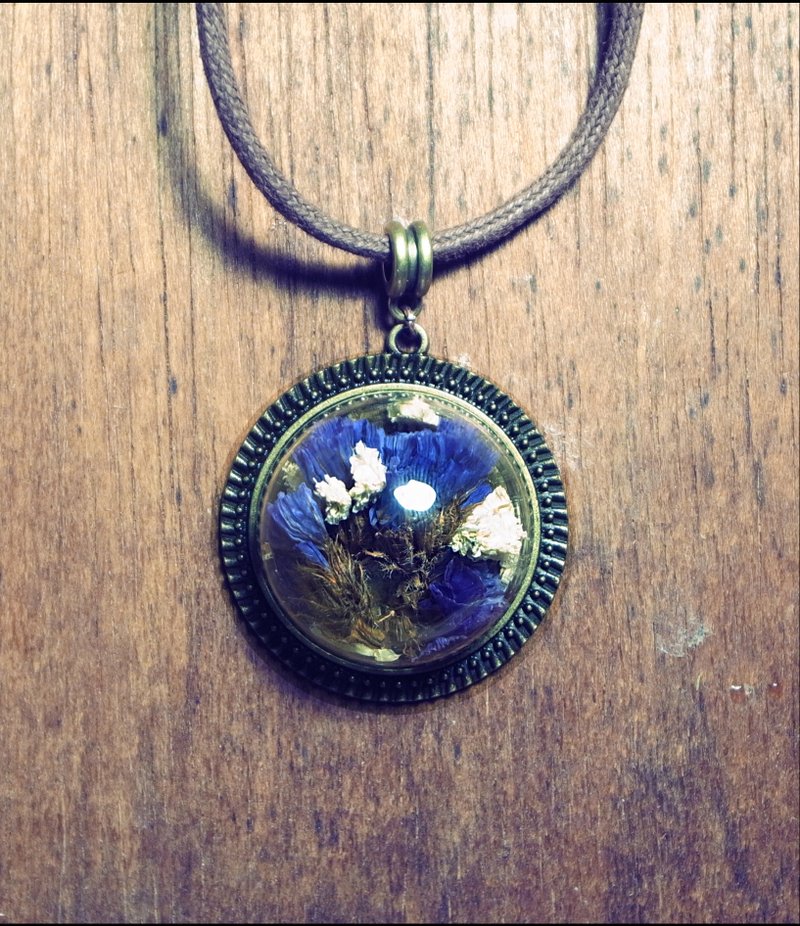 ☯颈上故事书-暮色小径 - 项链 - 植物．花 蓝色