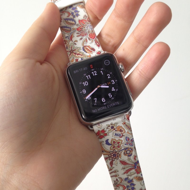 Apple Watch Series 1 - 5 花纹图案真皮表带 38 40 42 44 mm 26 - 表带 - 真皮 多色