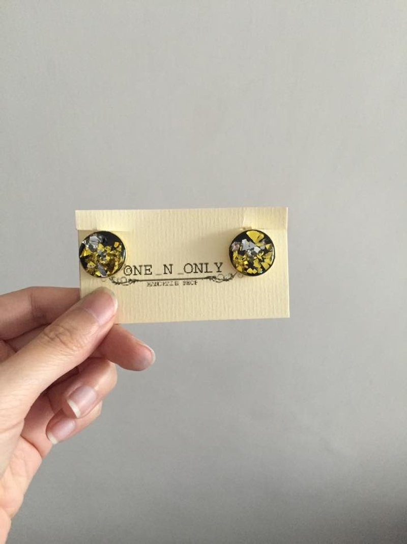 手绘闪粉袖口钮 - 袖扣 - 其他金属 