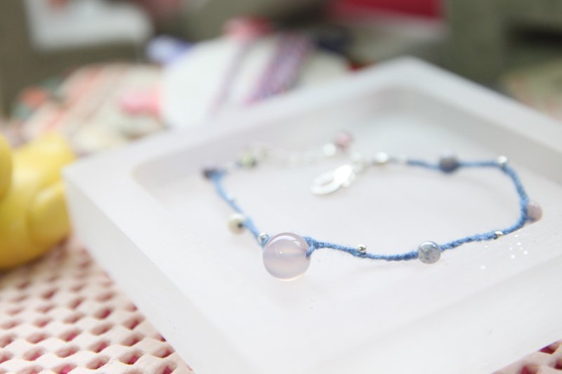 KNIT WITH LOVE 法国古董线 紫玉髓手链 - 手链/手环 - 其他材质 紫色