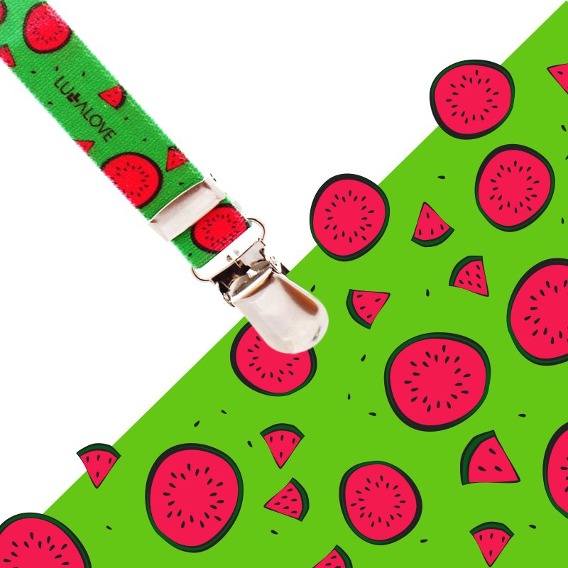 【欧洲制】Lullalove - TOGO 万用夹(1组2入) - 西瓜 (双头夹扣,奶嘴夹,防掉带,可用于香草奶嘴) - 证件套/卡套 - 其他材质 绿色