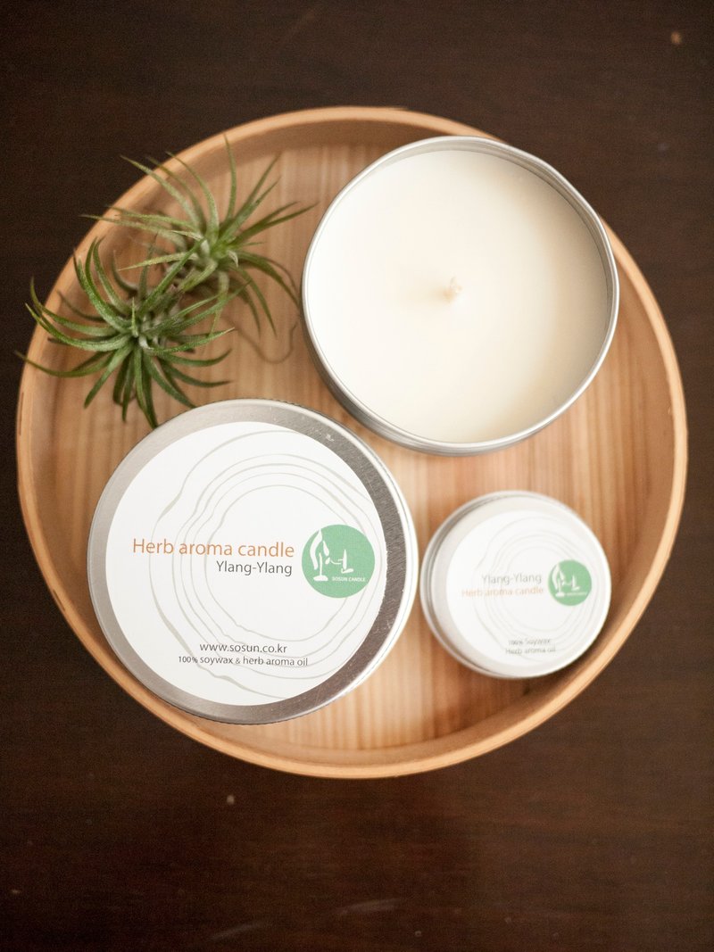 依兰依兰天然大豆蜡烛 - 茶光铝罐 x 天然大豆 x 纯精油 x 无烟害 - 蜡烛/烛台 - 蜡 绿色