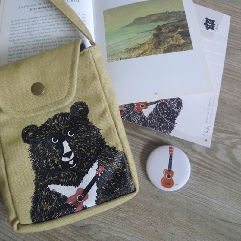 ：Urb.【乌熊丽丽】游城随身包 (黄褐) - 其他 - 棉．麻 卡其色