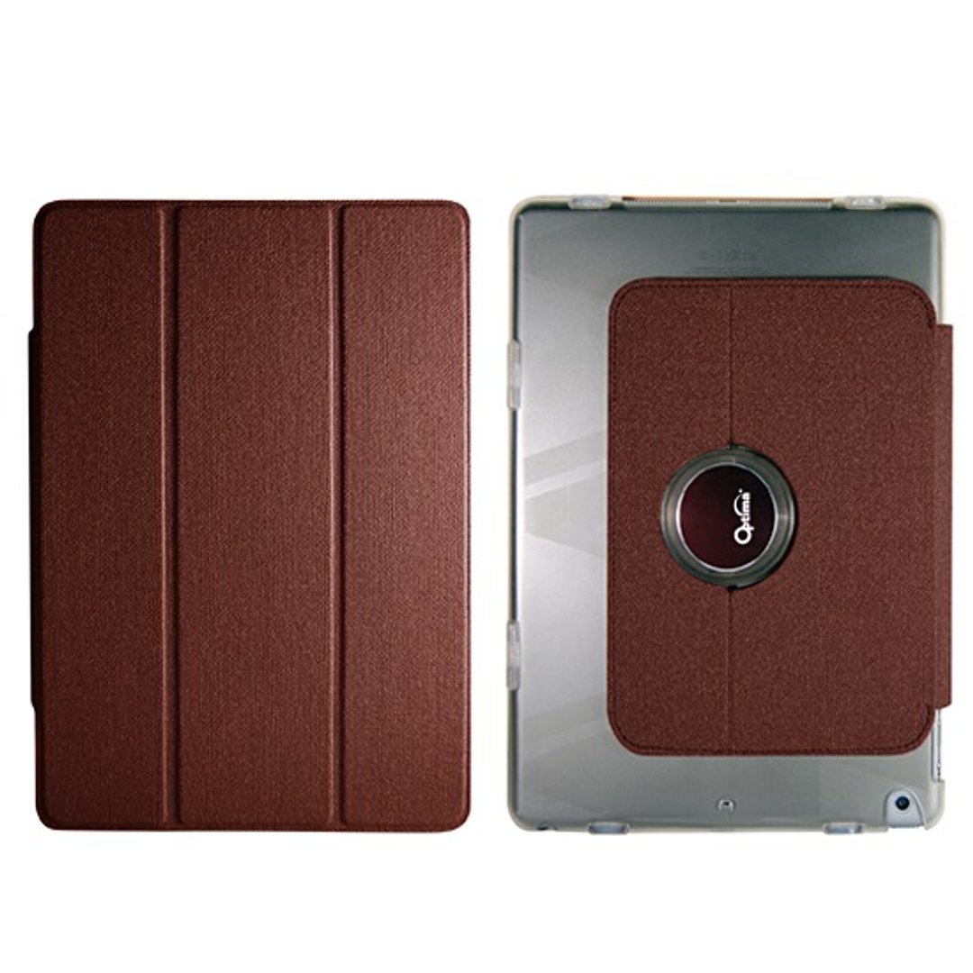 福利品特卖 Optima iPad 2018/17/Air 1 旋转平板保护壳 亚麻深褐 - 平板/电脑保护壳 - 人造皮革 咖啡色