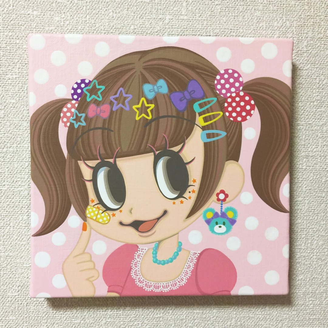 帆布原画“Pink POP” - 海报/装饰画/版画 - 其他材质 粉红色