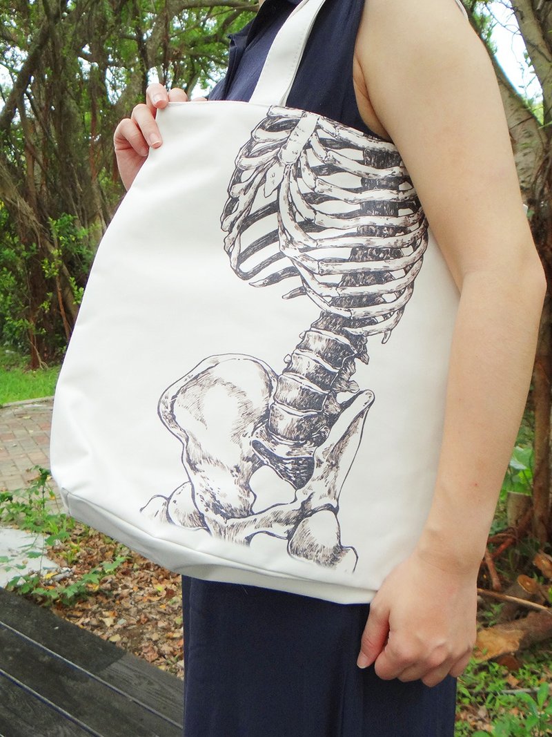 Show Me Your Ribs 你的肋骨托特包 - 侧背包/斜挎包 - 其他材质 白色