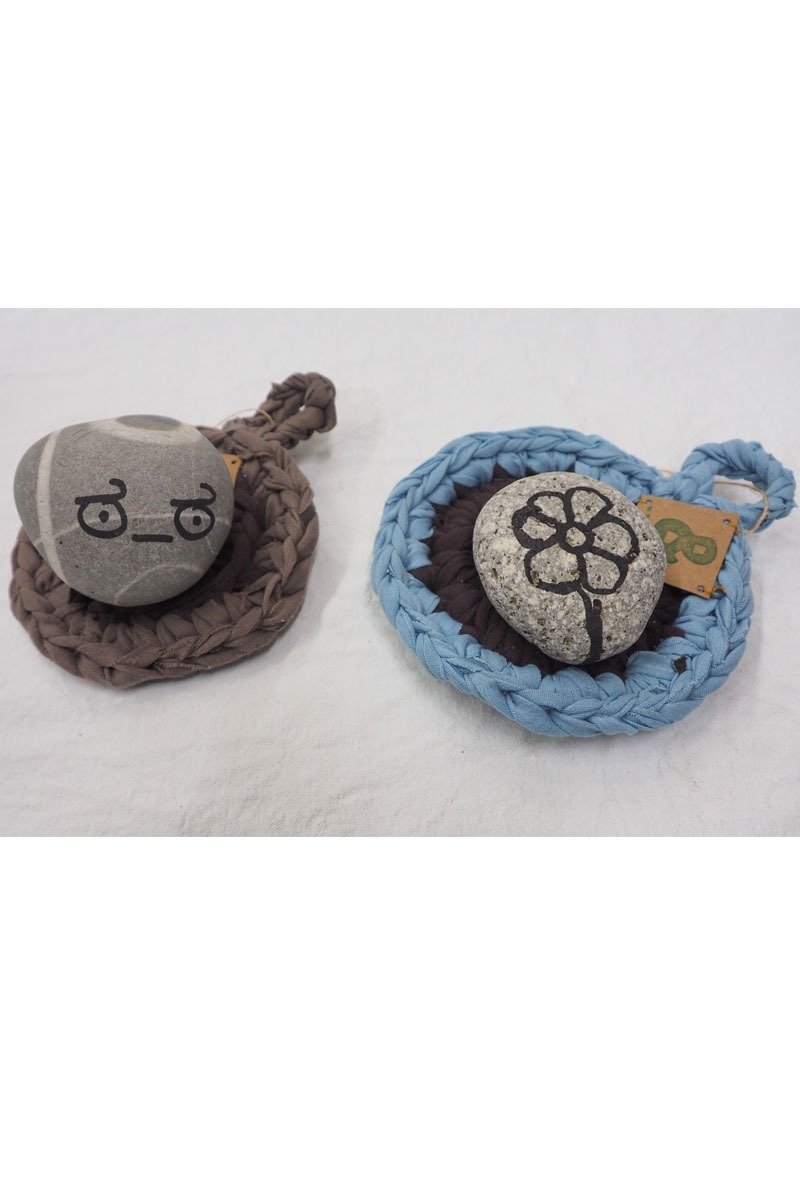 & by tan & luciana  小耳朵编织杯垫 - 杯垫 - 棉．麻 蓝色