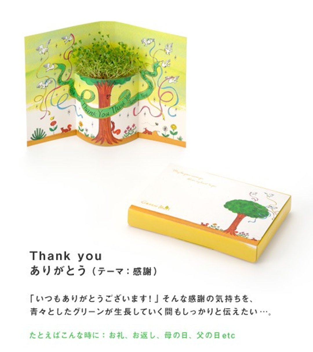 Green Mail 植栽卡(Thank You)+PREMEC 瑞士笔 体验组  限时 限量 给特别的人 - 卡片/明信片 - 纸 绿色