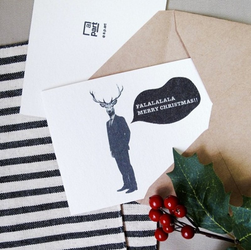 圣诞节系列 // 花啦啦啦啦圣诞快乐!! - 卡片/明信片 - 纸 黑色