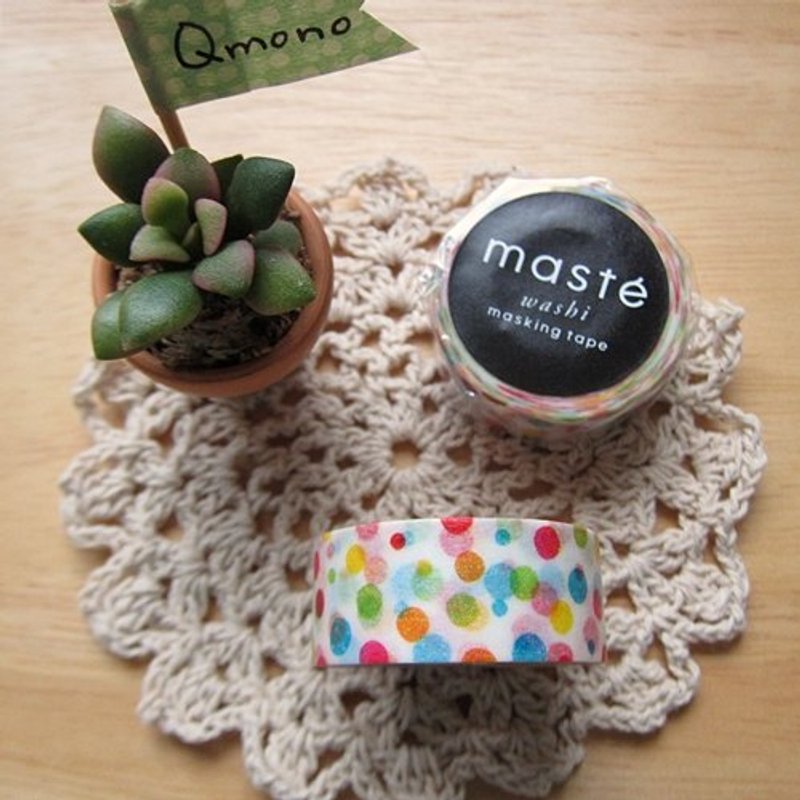 maste Masking Tape 和纸胶带 Multi系列【彩色点点 (MST-MKT22-A)】 - 纸胶带 - 纸 多色