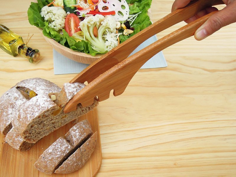 la-boos 碳化大竹夹 沙拉夹 面包夹 - 厨房用具 - 竹 绿色