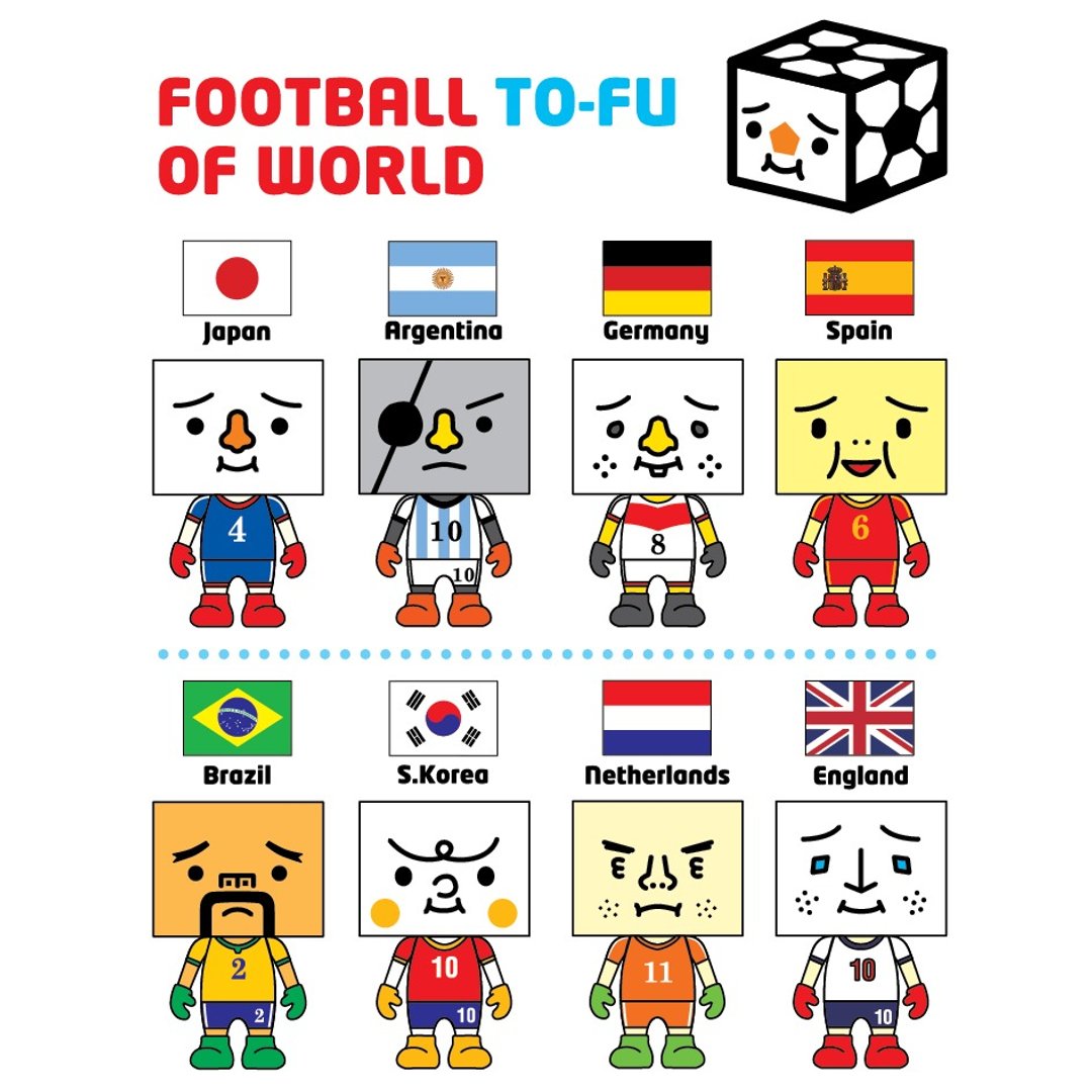 2寸公仔 - 足球豆腐  2inch figure-Football - 其他 - 塑料 多色