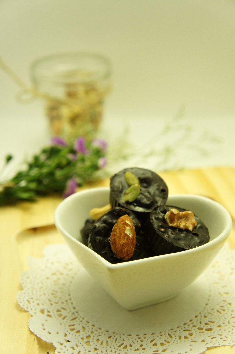 手工点心-坚果黑巧克力 - 坚果 - 新鲜食材 多色