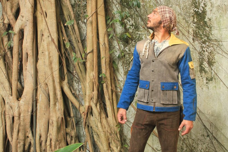 EARTH.er  │"Eskimo Paraglider"植物染帆布外套 ● "Eskimo Paraglider" Jacket│ :: 香港原创设计品牌 :: - 中性连帽卫衣/T 恤 - 其他材质 多色