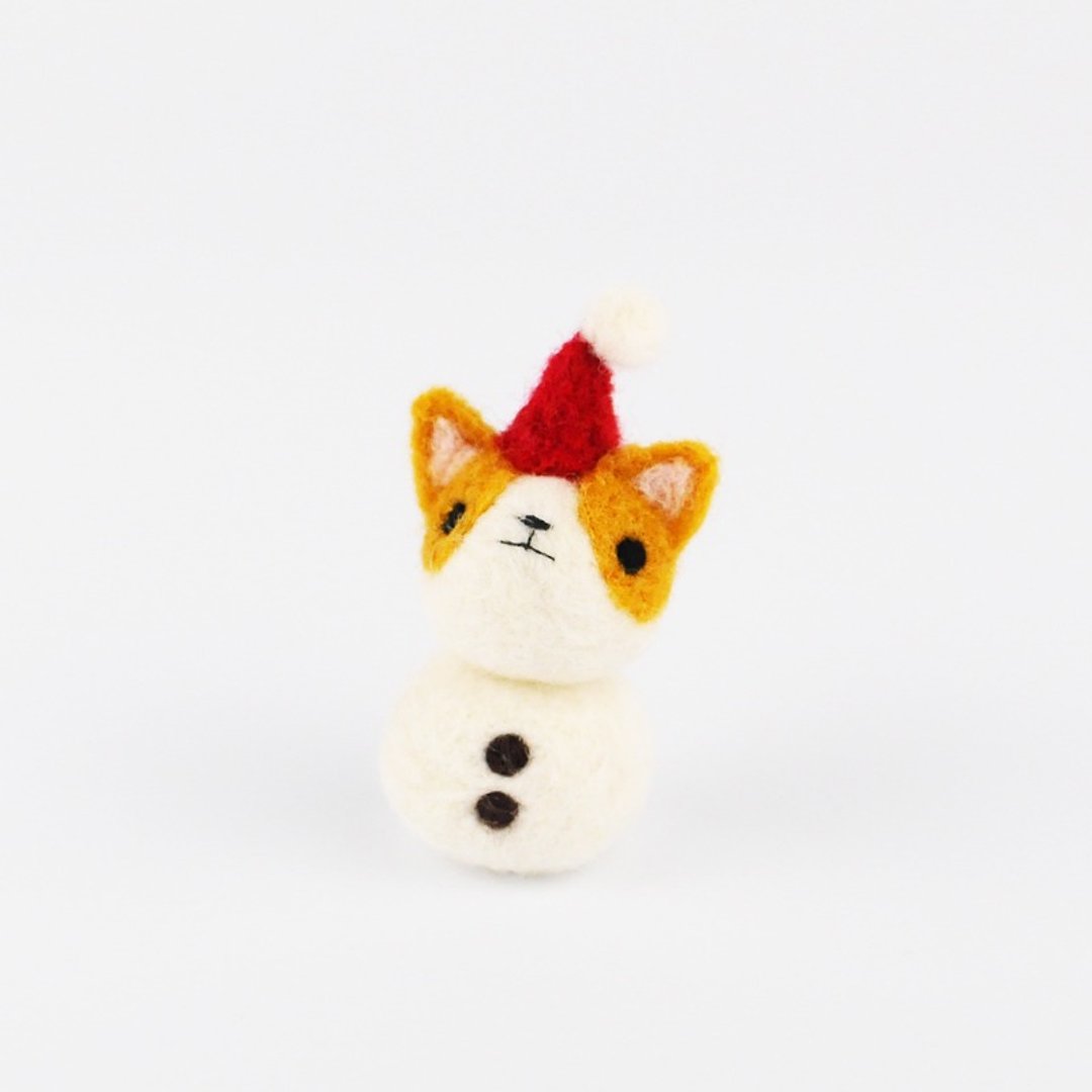 圣诞限定版-堆雪人柯基磁铁(即日起至12/20日期间限定) - 玩偶/公仔 - 羊毛 