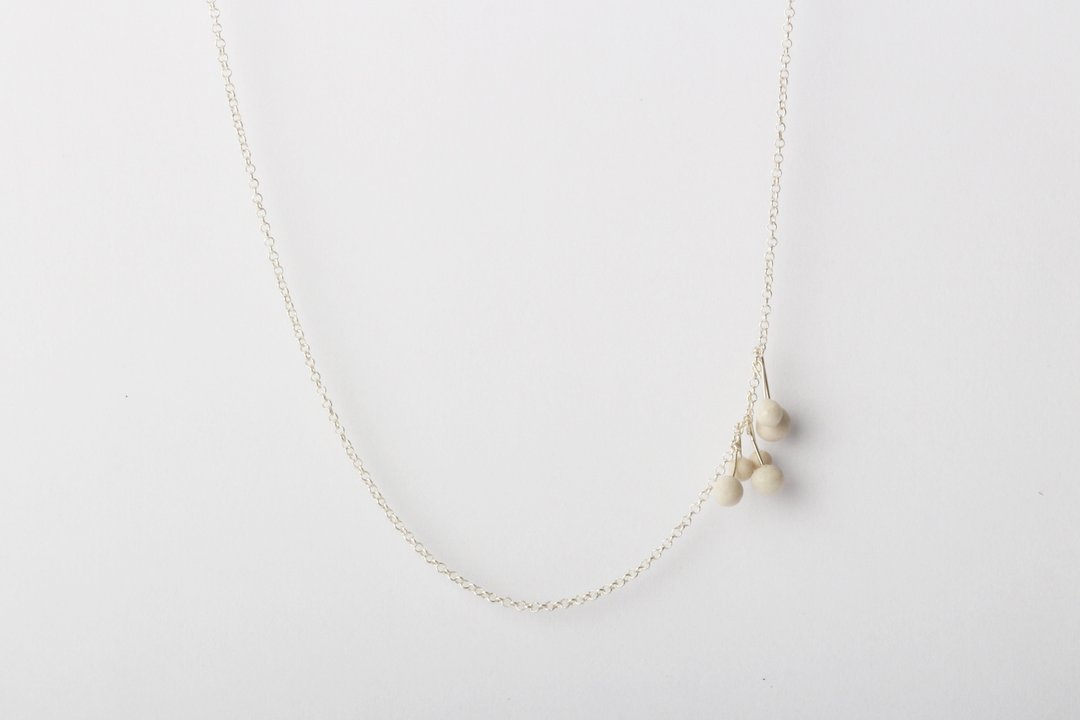 Il neige青花瓷项链/青花瓷饰品 - 项链 - 瓷 白色