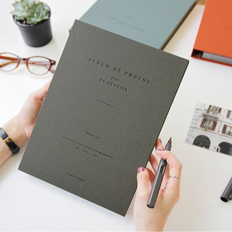 Iconic-典藏时光4X6相本(100张)-卡其灰,ICO99880 - 相簿/相册 - 纸 灰色