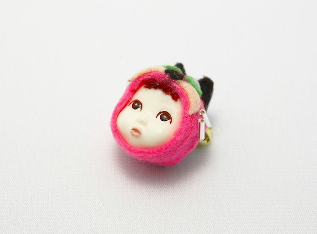 Cosplay Kids brooch [fox / pink] - 胸针 - 塑料 红色