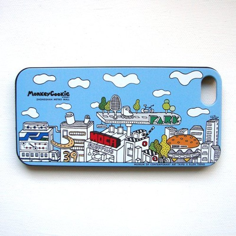 Iphone5＆Iphon5S保护壳 “城市艺起走”（侧边黑or侧边白） - 手机壳/手机套 - 塑料 紫色