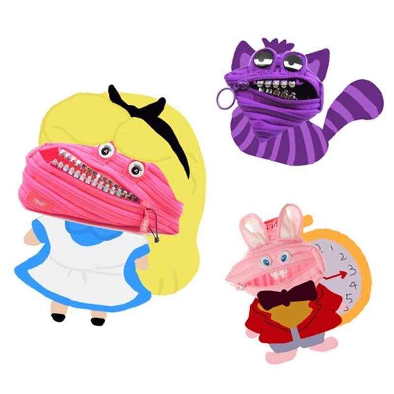 Zipit 怪兽拉链包-爱丽丝梦游仙境超值组 - 化妆包/杂物包 - 其他材质 蓝色