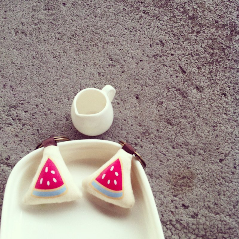 夏天，西瓜的季节☉钥匙圈 - 吊饰 - 其他材质 红色