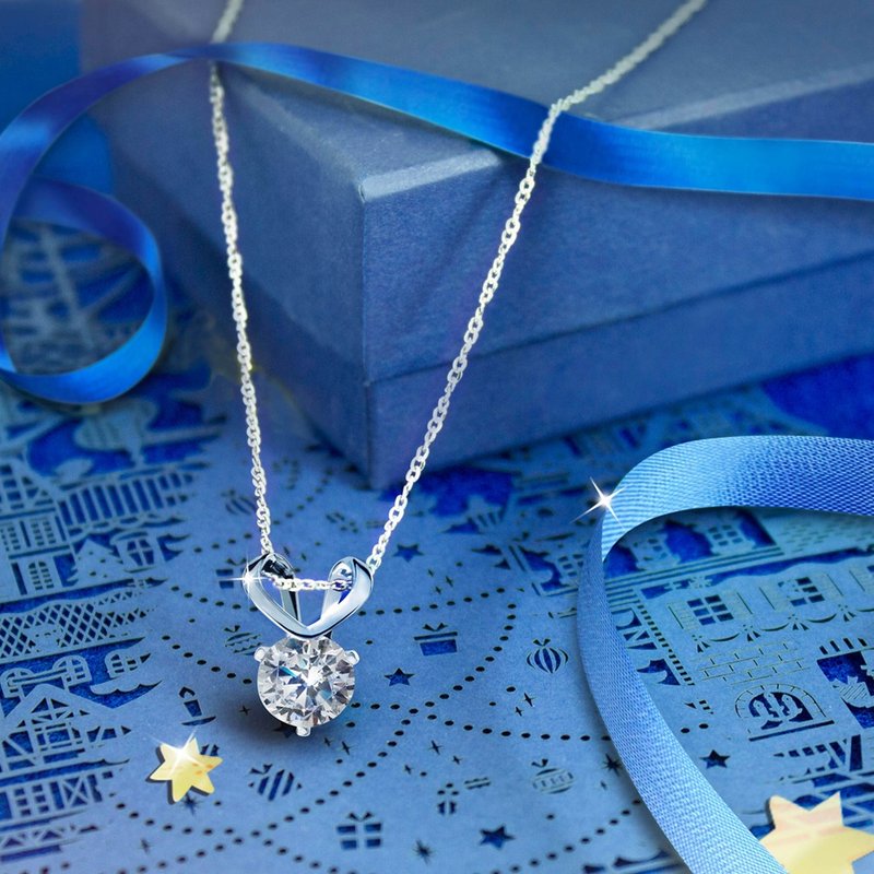 金点设计奖【甜心 Sweet】316L白钢锆石项链 - 项链 - 其他金属 灰色