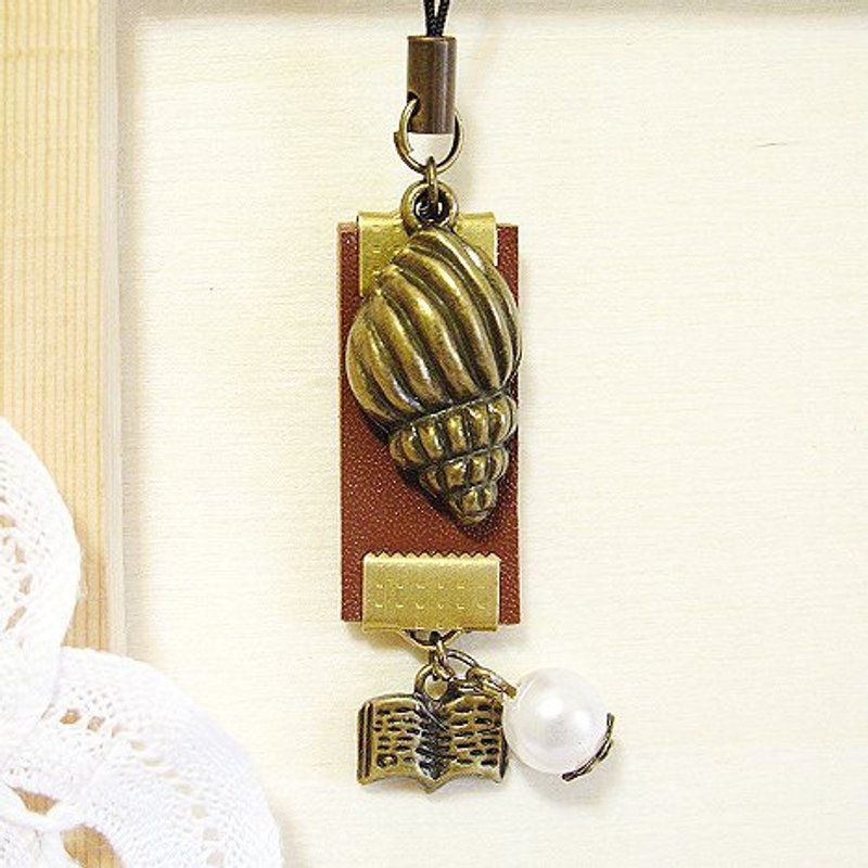 {书酝} 文青复古书卷 手作吊饰 - 吊饰 - 其他材质 咖啡色