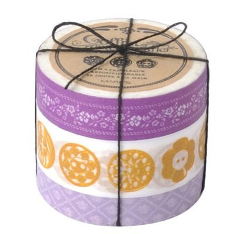 Marks MT和纸胶带 Coffret du Couturier 碎花钮扣 -葡萄紫(CTR-MKT2-PL) - 纸胶带 - 纸 紫色
