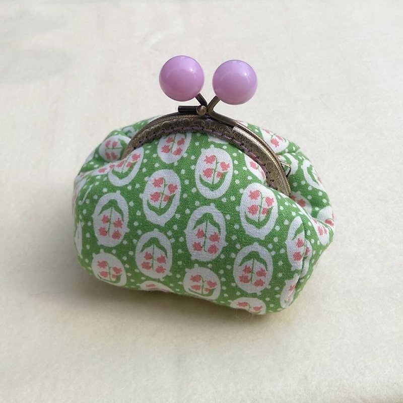 /限量手作/ 圆圆滚滚绿之铃化妆口金包 - 化妆包/杂物包 - 其他材质 绿色