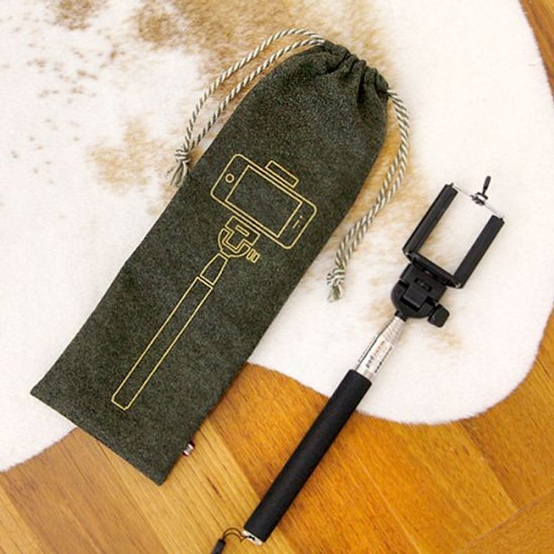 Dessin x indigo-自拍神器束口收纳袋V3-墨绿,IDG03845 - 化妆包/杂物包 - 其他材质 绿色