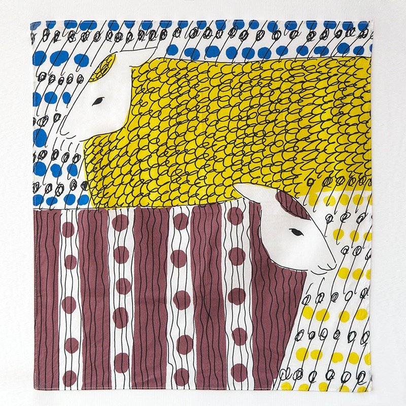 手帕 羊・红色 - 29930-06 - 手帕/方巾 - 其他材质 红色