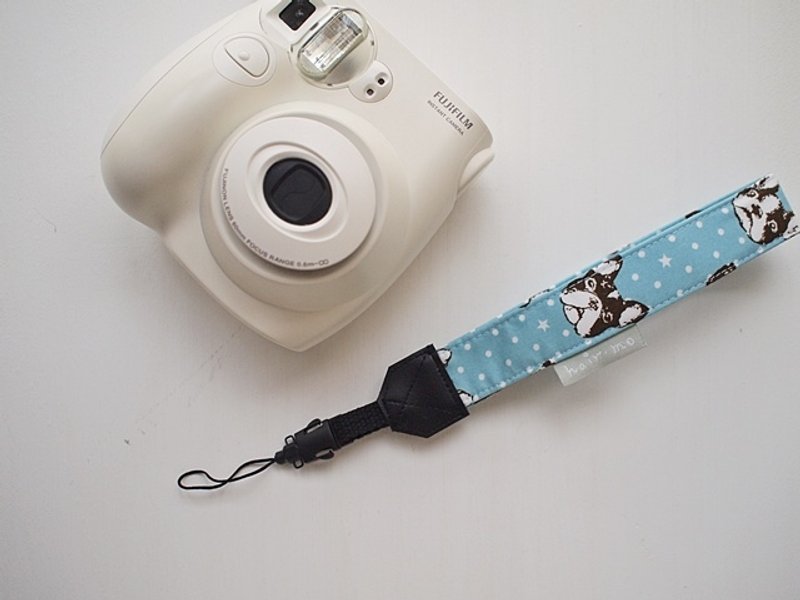 hairmo。法斗单挂手腕相机带-水蓝(小孔1) - 证件套/卡套 - 其他材质 蓝色