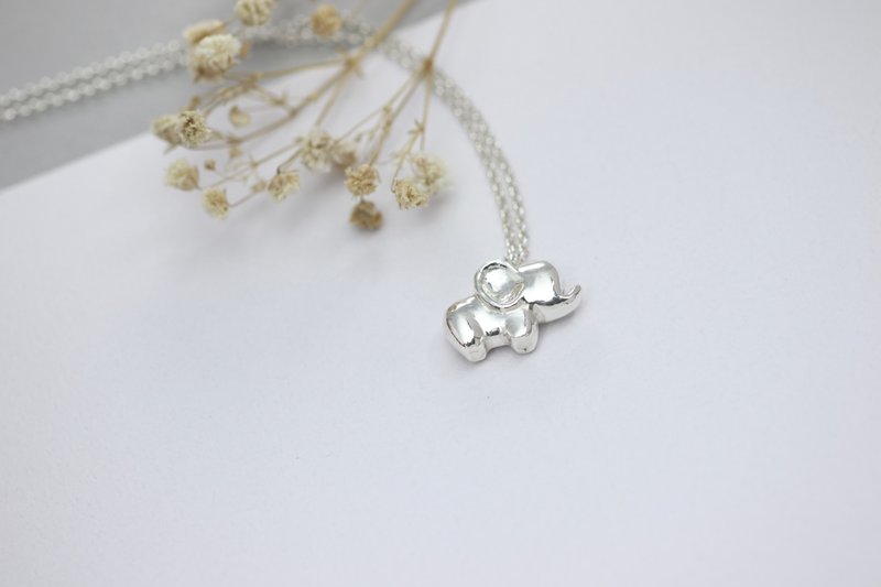 大象/纯银项链/Màn 工 - 项链 - 纯银 银色