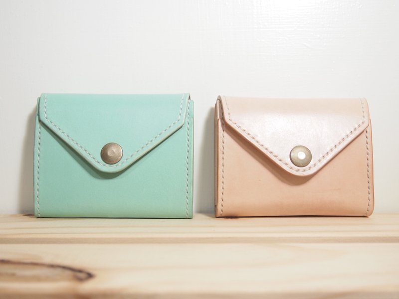 胖嘟嘟手工皮革零钱包 信封造型 多种颜色 - 零钱包 - 真皮 绿色