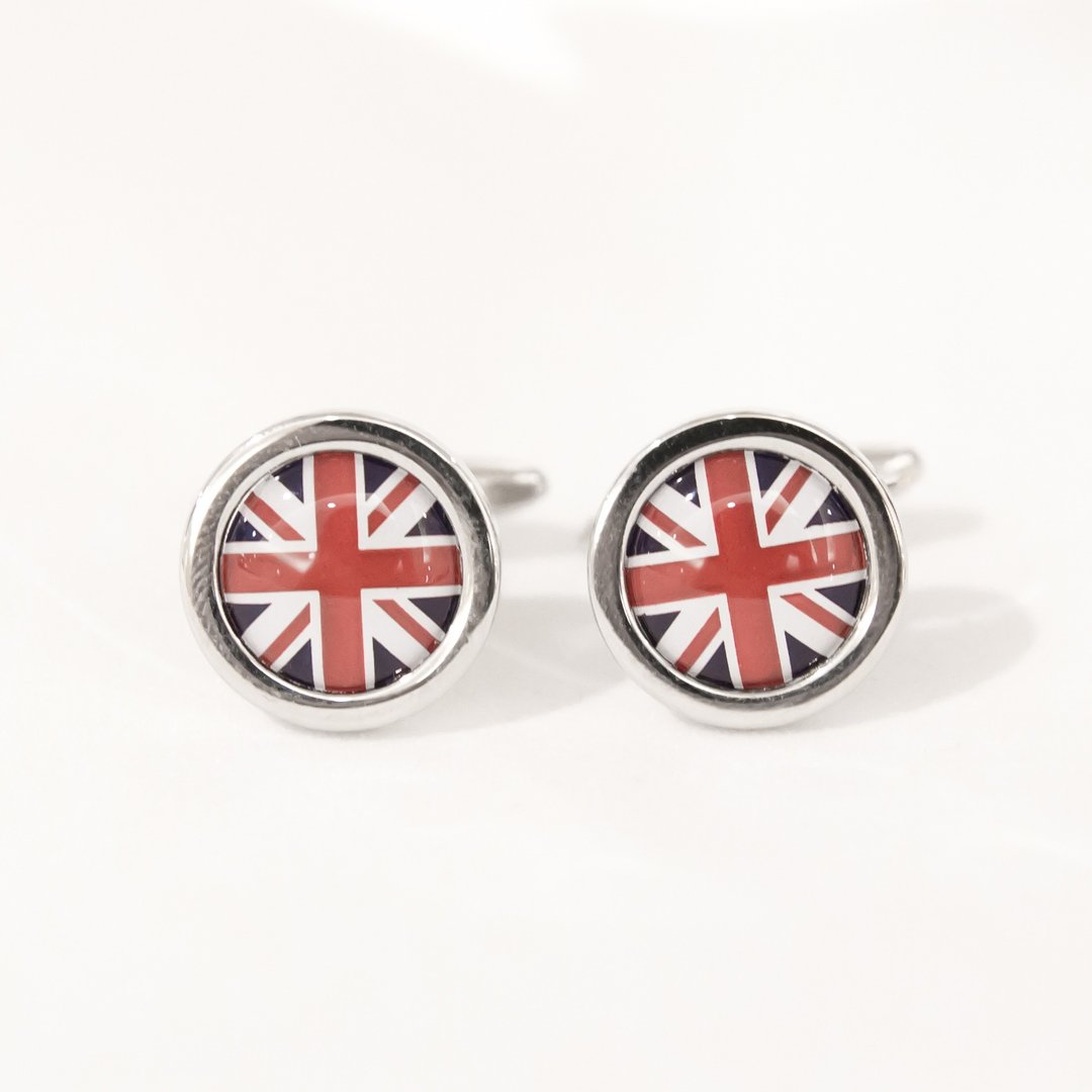 英国旗袖扣 BRITISH FLAG CUFFLINKS - 袖扣 - 其他金属 
