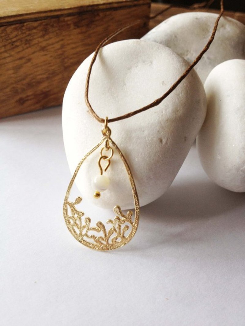 karbitrary﹉▲水滴24K小吊饰项链 - 项链 - 其他金属 金色