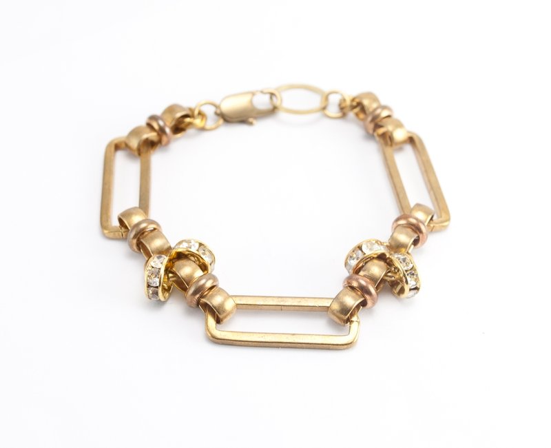 // La Don // 【中世纪-谬思黄铜-跳格子】 - 手链/手环 - 其他金属 金色