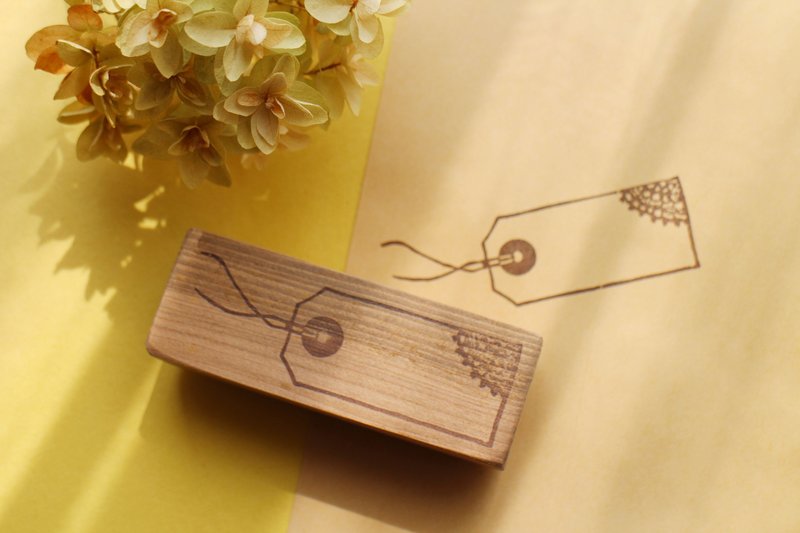 标签图样 木头印章 - 印章/印台 - 木头 咖啡色