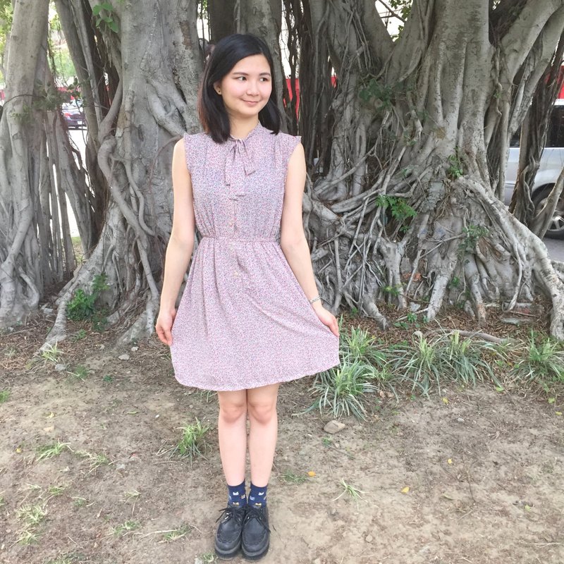 古着洋装 | BD811 | 樱花 | 雪纺 - 洋装/连衣裙 - 其他材质 粉红色