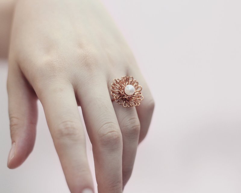 草原系列 - 戒指 R08 ( 雏菊 ) - 戒指 - 其他金属 金色