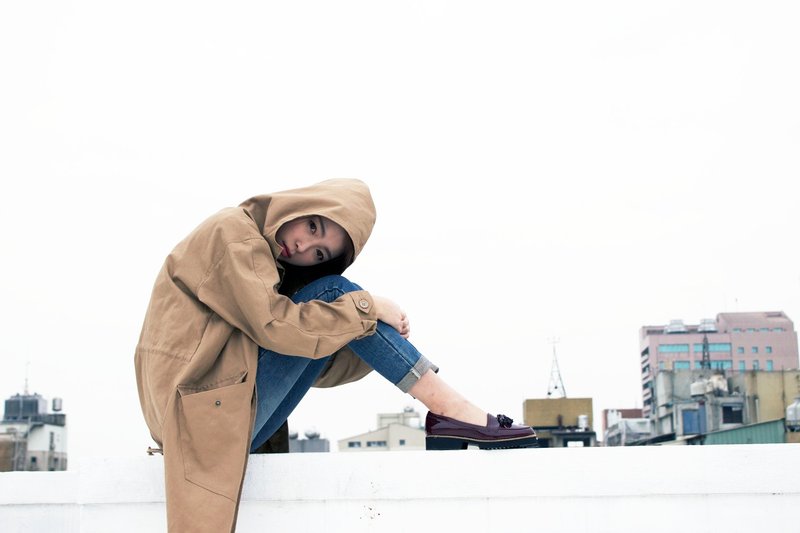 SUMI British 英伦风衣连帽外套_3AF232_卡其 - 女装西装外套/风衣 - 棉．麻 咖啡色