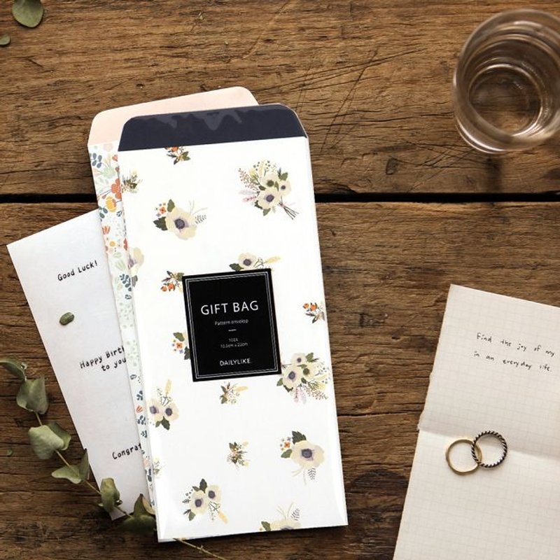 Dailylike 包装纸袋信封袋S(10入)-08 午夜新娘,E2D37882 - 信封/信纸 - 纸 金色